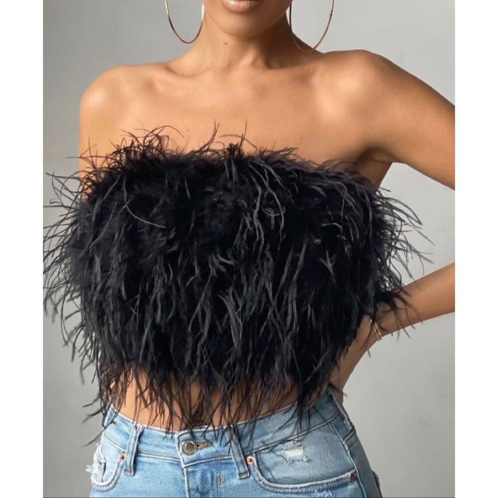 NWT Club L London Dream Daze Feather Top Sz 8, $220 A49 - Picture 1 of 8